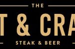The Cut & Craft logo featuring bold lettering, specialising in steak and beer, with elegant decorative accents